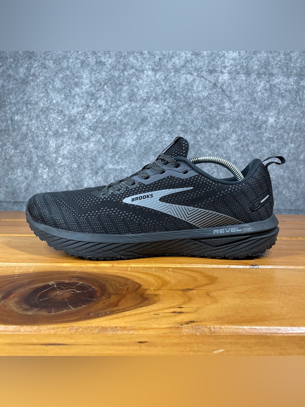 Brooks Revel 6 Mens 11.5 D Black Blackened Pearl Gray Running Shoes 1103981D072 - Picture 9 of 16